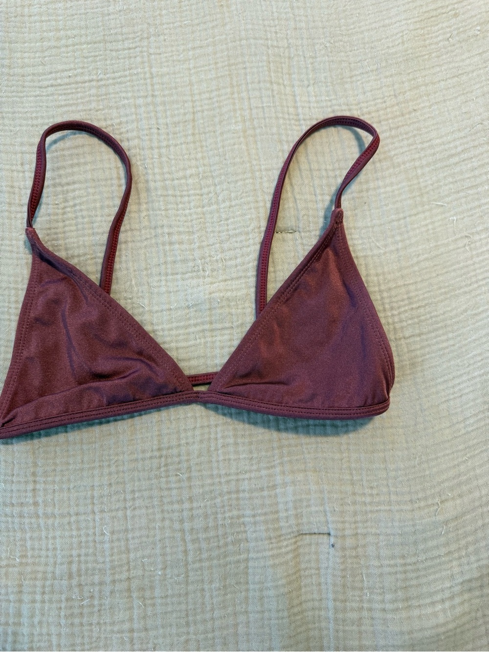 Arizona Daphne Minimalist Triangle Bralette — Deep Wine